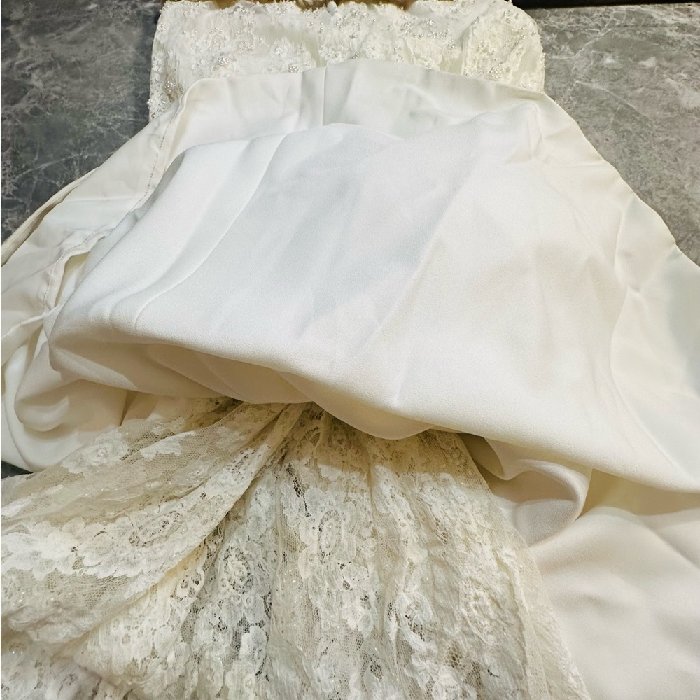 MORILEE Hand Beaded Short Sleeved Long Luxurious Wedding Gown SZ 6 $1000 MSRP - Picture 14 of 16